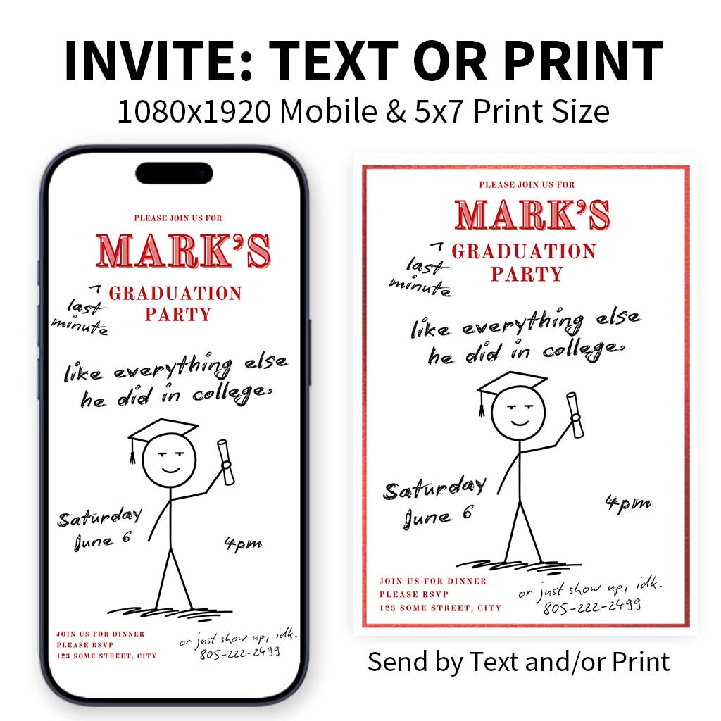funny graduation invite