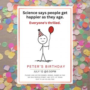 Funny Aging Birthday Party Invitation Template